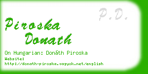 piroska donath business card