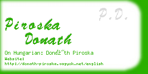 piroska donath business card